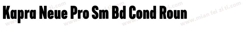 Kapra Neue Pro Sm Bd Cond Rounded字体转换